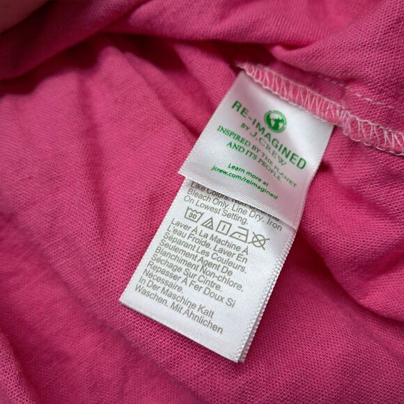 J. Crew Factory Dress Womens 6 Petite Pink Mini Linen Blend Ruffle Sleeve Tiered - Picture 7 of 11